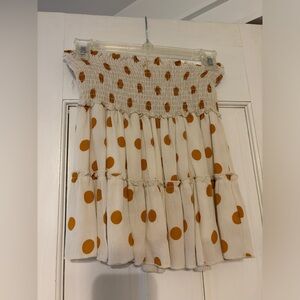 polka dot mini skirt